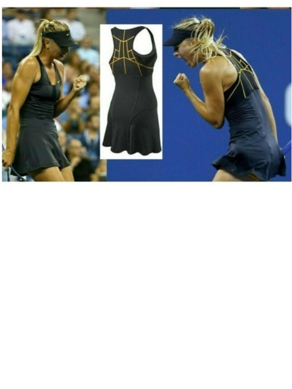 Nwt Maria Sharapova Nike Tennis Dress w/ Bra M Medium